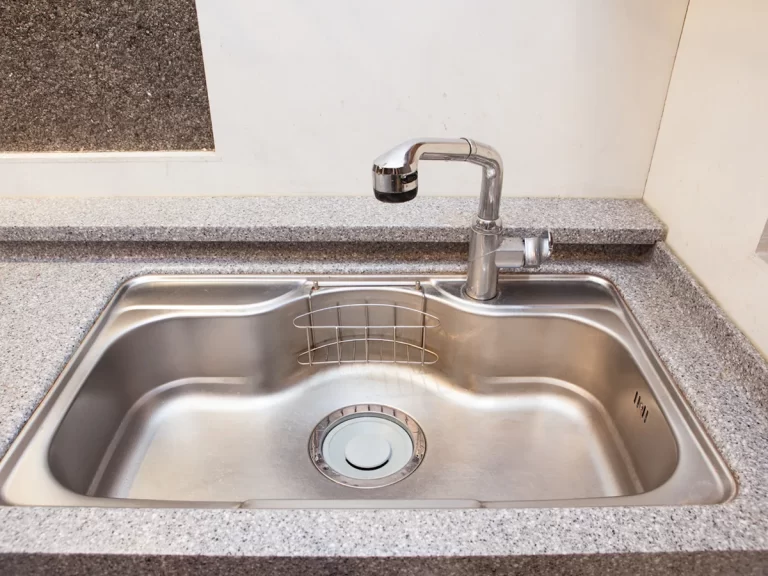 New modern kitchen sink installed in residential home