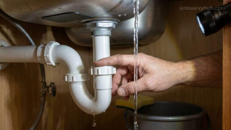 checking kitchen sink p trap
