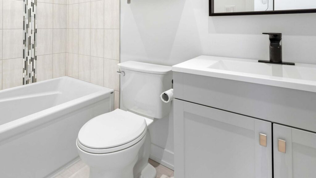 newly installed toilet