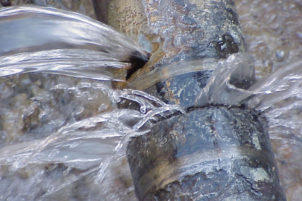 leaking in main line